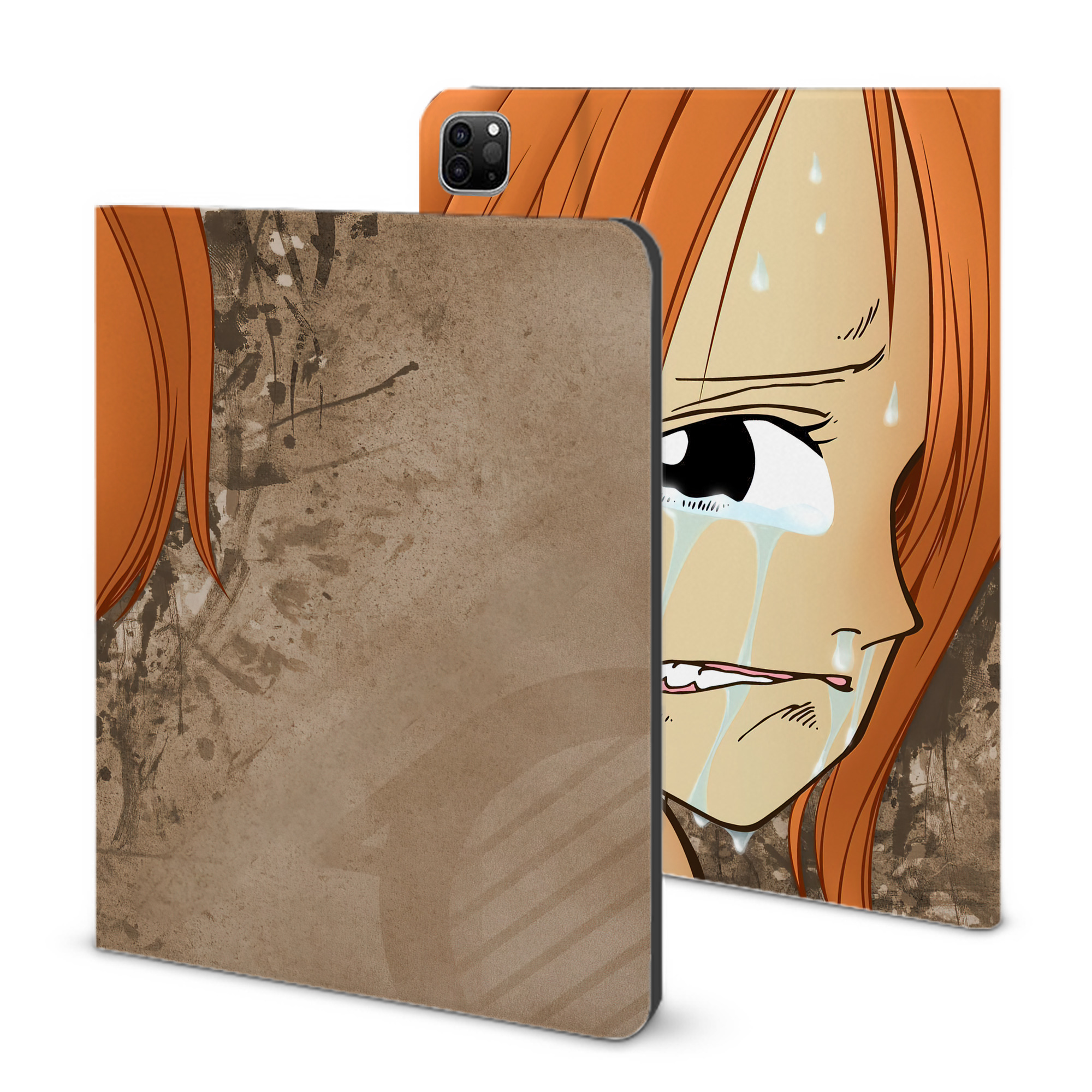 （画像用） ワンピース ONE PIECE IPad ケース ブック型 PUレザー TPU 耐衝撃 軽量 薄型 ペン収納なし 全面保護 IPad 各モデル対応